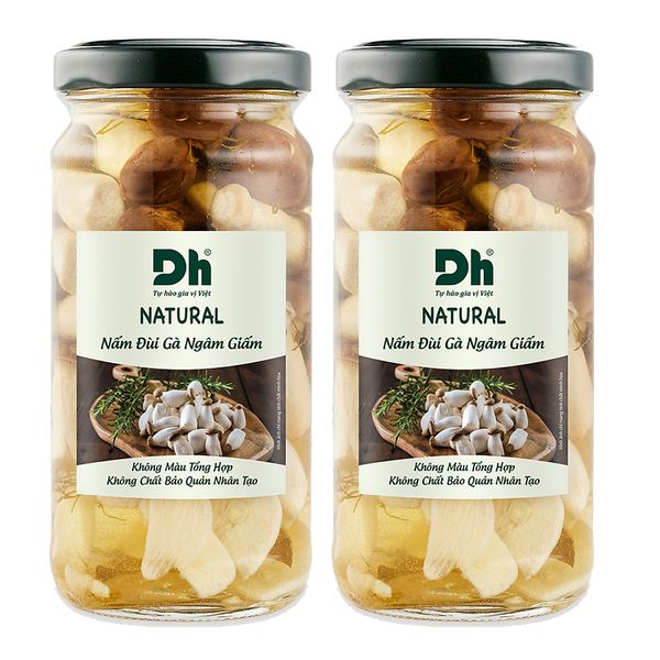  Nấm đùi gà ngâm giấm DH Foods natural bộ 2 hũ x 240g 