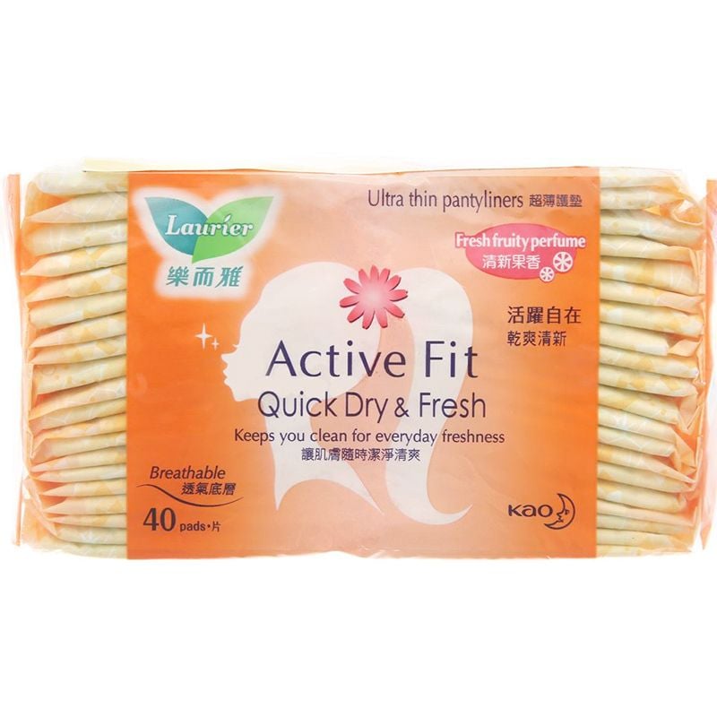  Băng vệ sinh hàng ngày Laurier Active Fit mềm mịn khô thoáng hương trái cây gói 20 miếng 