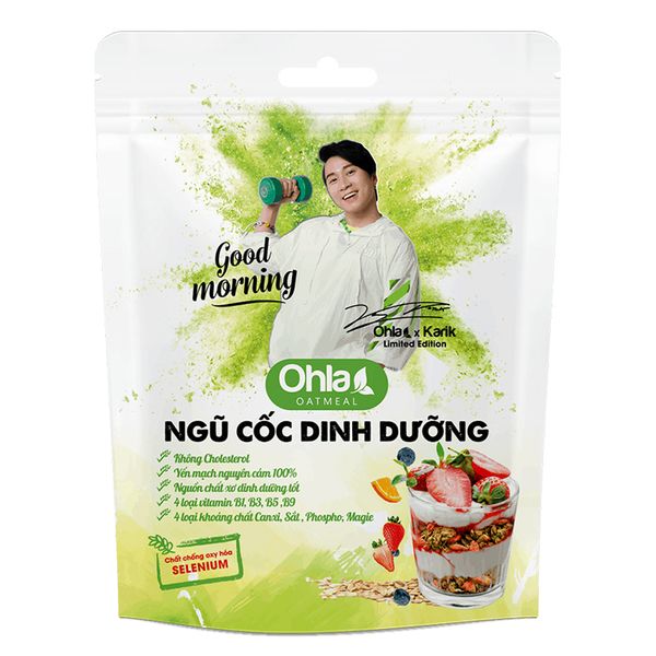  Ngũ cốc dinh dưỡng ăn sáng Ohla x Karik gói 180g 