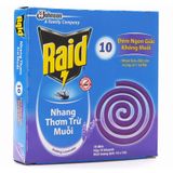  Nhang muỗi Raid hương Lavender hộp 10 khoanh 