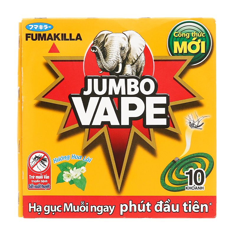  Nhang muỗi Jumbo Vape M2 hương hoa lài 50 khoanh hộp 600g 