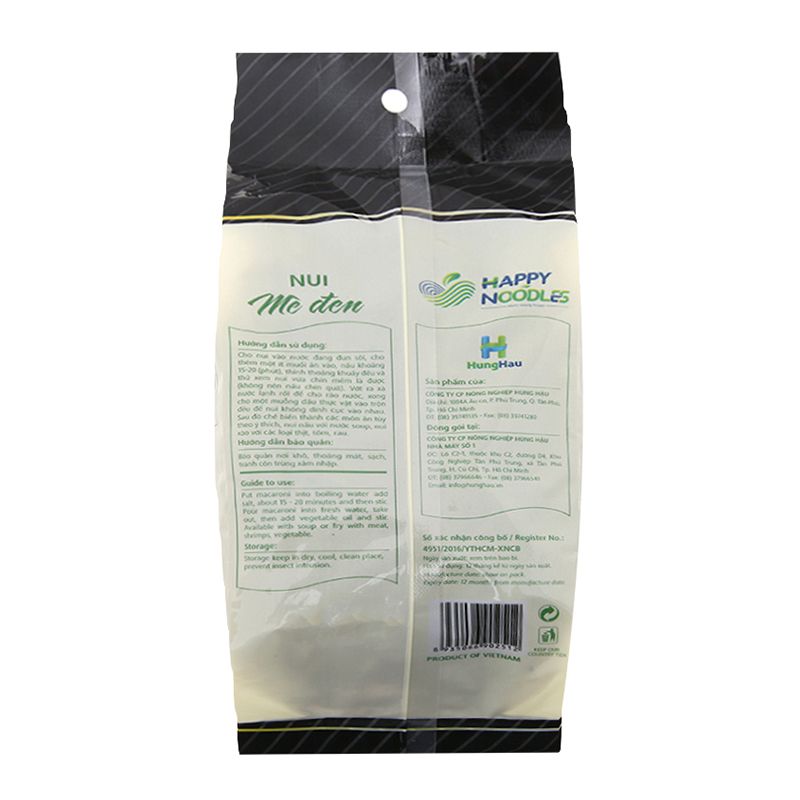  Nui mè đen dạng xoắn Happy Noodles gói 300g 