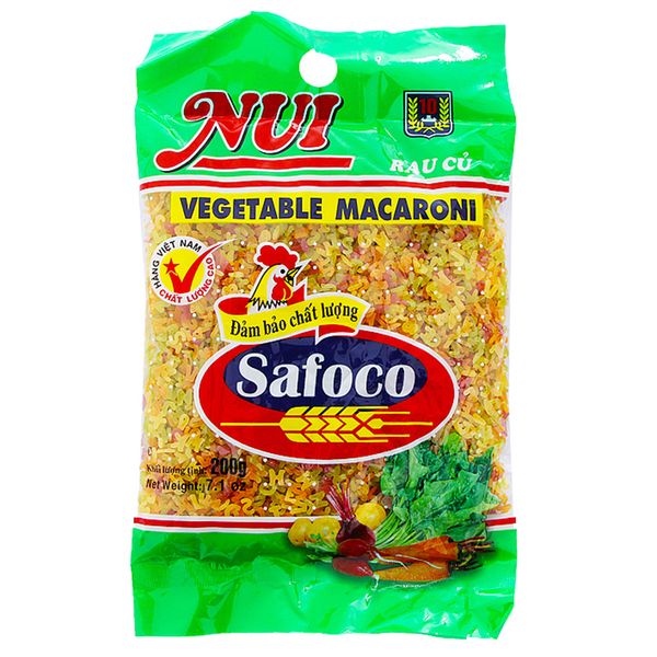  Nui rau củ hình chữ cái Safoco gói 200g 