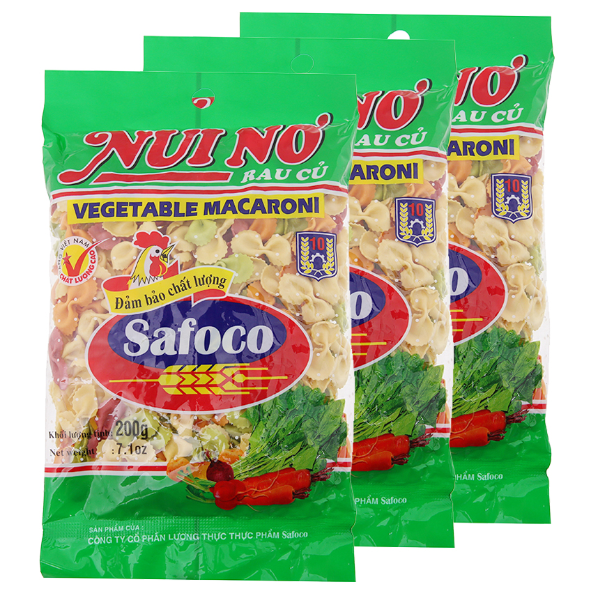 Nui rau củ nơ tròn nhỏ Safoco gói 200g – Chuỗi Tạp Hóa Việt - Chuyên Sỉ ...