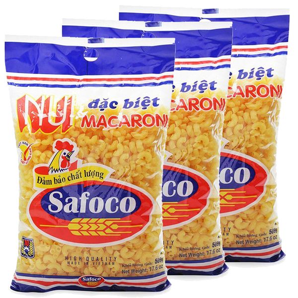  Nui tôm khô Safoco đặc biệt bộ 3 gói x 500g 