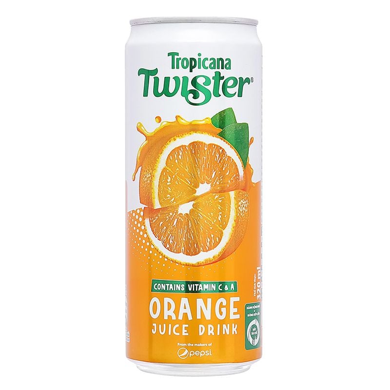  Nước cam ép Twister Tropicana lốc 6 lon x 320ml 