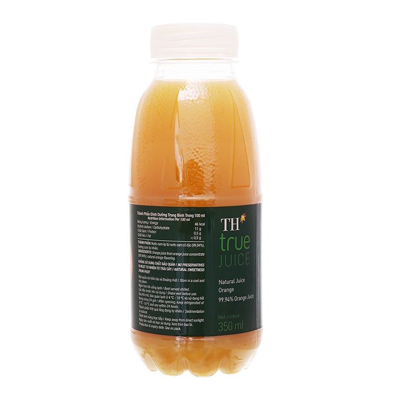  Nước cam ép tự nhiên 99,94% TH True Juice thùng 24 chai x 350 Ml 