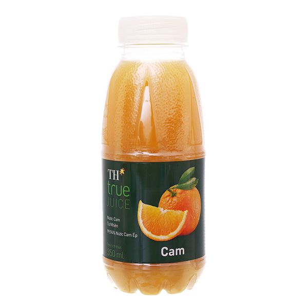  Nước cam ép tự nhiên 99,94% TH True Juice chai 350 Ml 