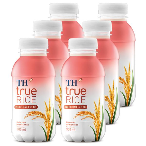  Nước gạo lứt đỏ TH true RICE lốc 6 chai x 300 ml 