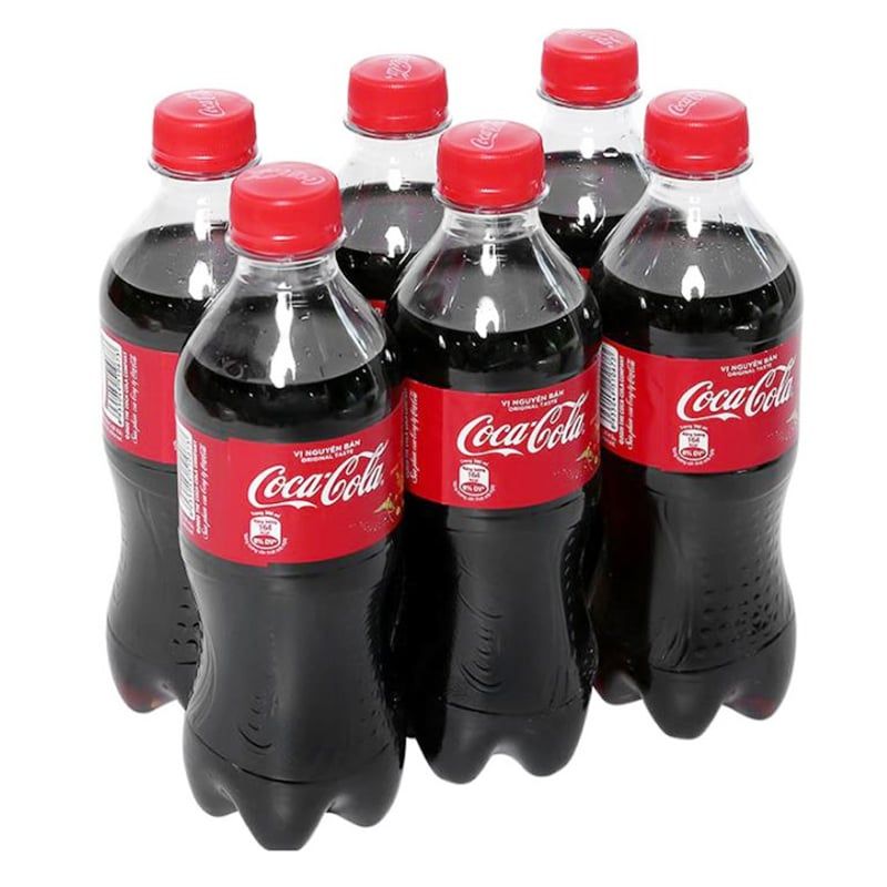  Nước giải khát có ga Coca Cola lốc 6 chai x 390ml 