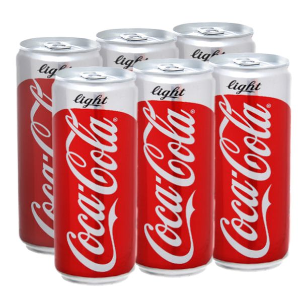  Nước giải khát có gas không đường Coca Cola Light lốc 6 lon x 330ml 