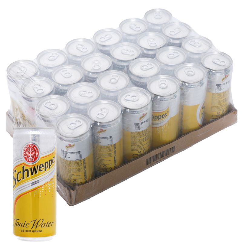  Nước giải khát có gas Schweppes Tonic lốc 6 lon x 330ml 