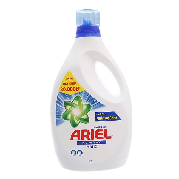  Nước giặt Ariel Matic khử mùi ẩm mốc chai 2,4kg 