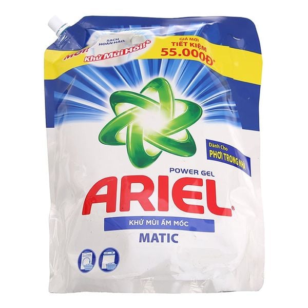  Nước giặt Ariel Matic khử mùi ẩm mốc túi 2,15kg 