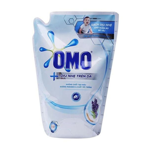  Nước giặt Omo Matic cửa trên dịu nhẹ trên da gói 1,5kg 