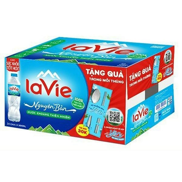  Nước khoáng Lavie thùng 24 chai x 500ml 
