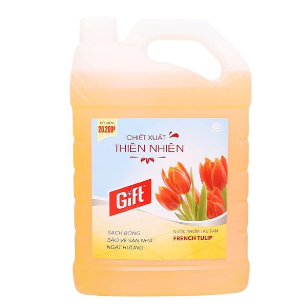  Nước lau sàn Gift 2X đậm đặc hương tulip can 4kg 