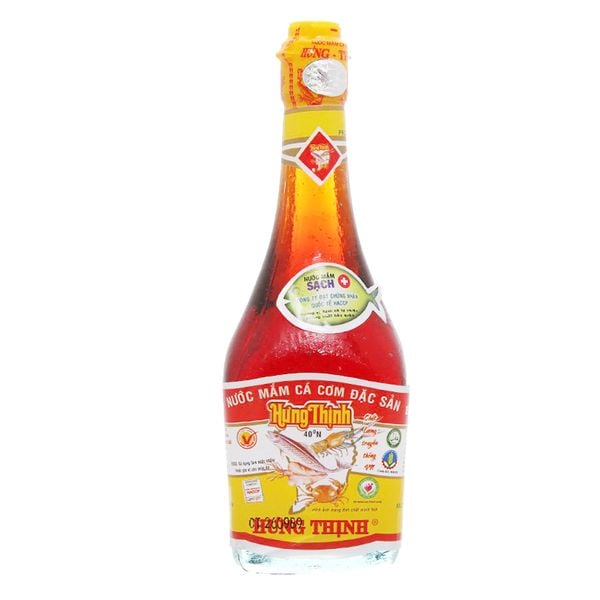  Nước mắm cá cơm Hưng Thịnh đặc sản 40 độ đạm chai 220ml 