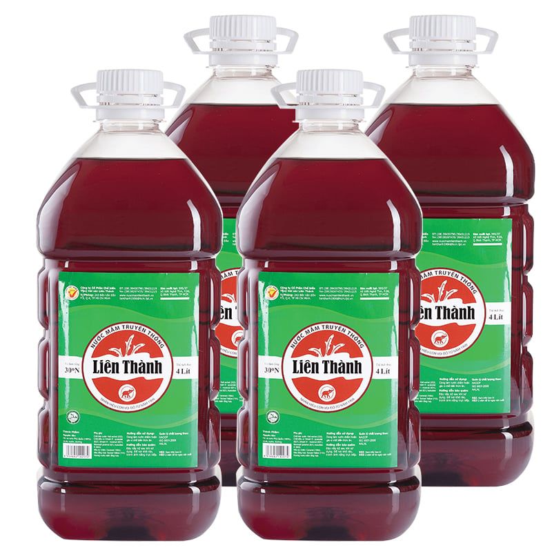  Nước mắm Liên Thành 30 độ đạm thùng 4 can x 4 lít 