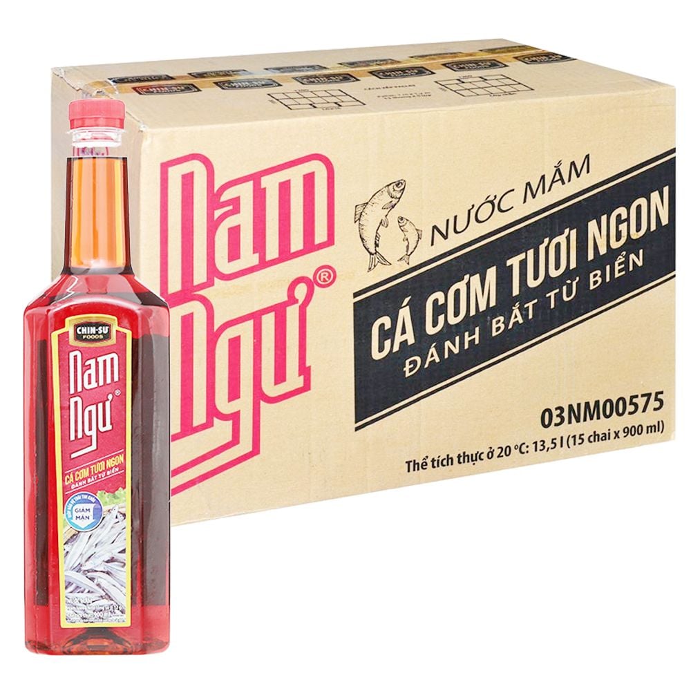  Nước mắm Nam Ngư 3 trong 1 thùng 15 chai x 900 ml 