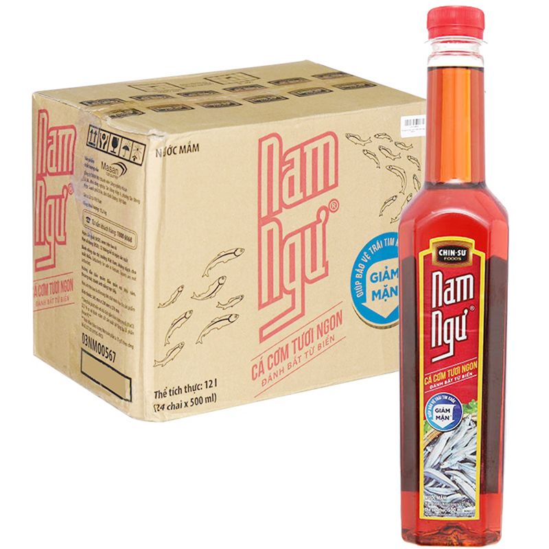  Nước mắm Nam Ngư 3 trong 1 thùng 24 chai x 500 ml 