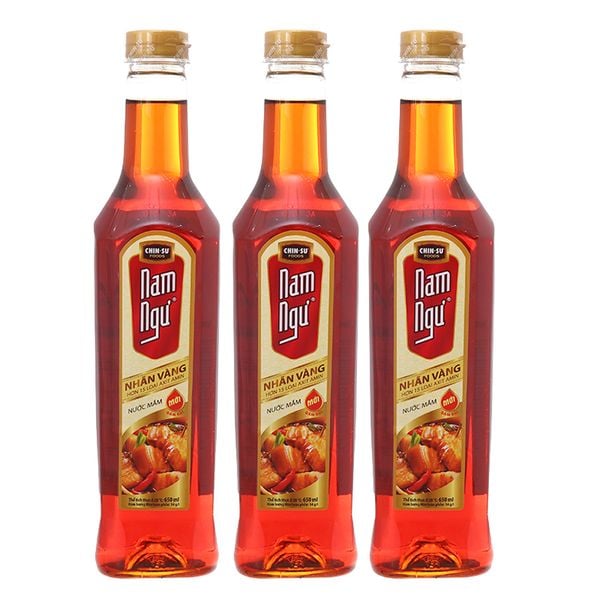  Nước mắm Nam Ngư nhãn vàng lốc 3 chai x 650ml 