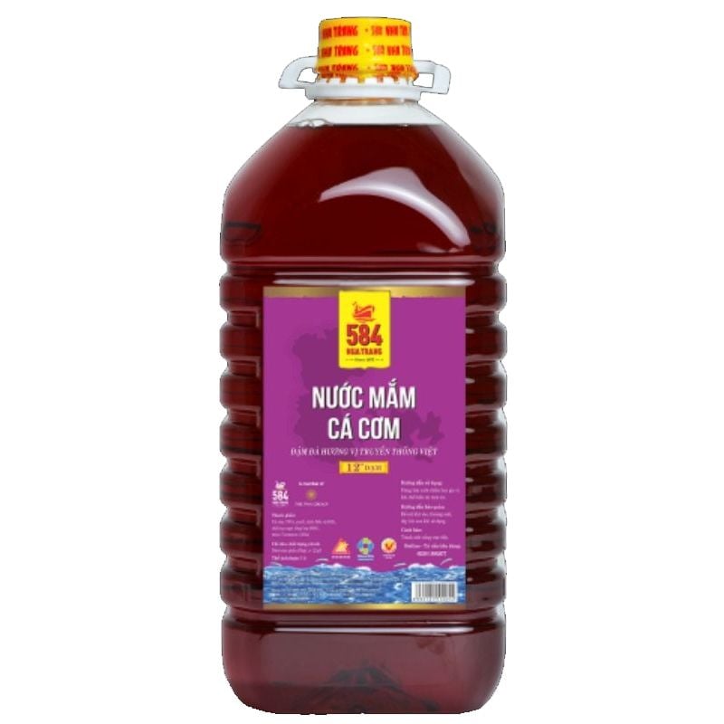  Nước mắm nhỉ 584 Nha Trang 12 độ đạm thùng 4 bình x 5 lít 