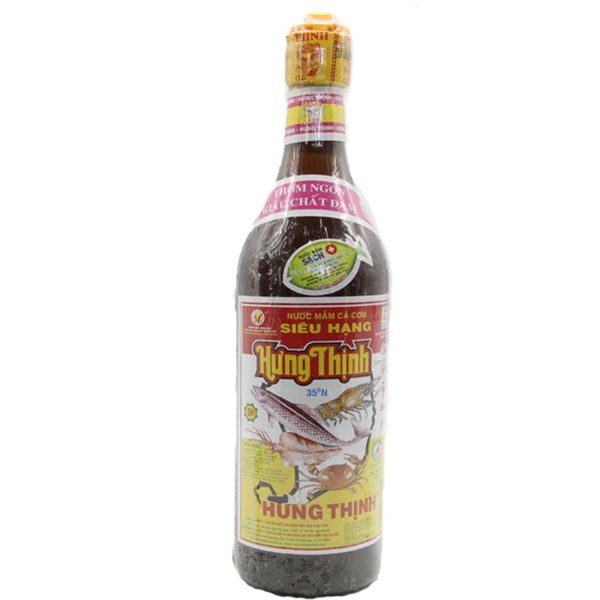  Nước mắm siêu hạng Hưng Thịnh 35 độ đạm chai 620 ml 