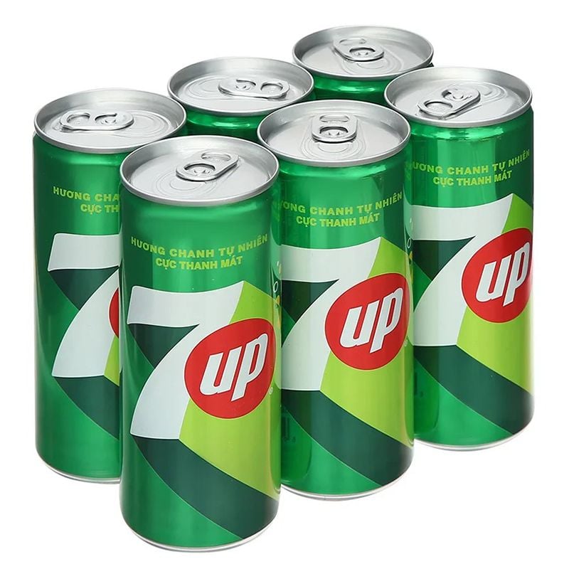  Nước ngọt 7 Up vị chanh thùng 24 lon x 320ml 