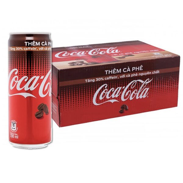  Nước ngọt Coca Cola cà phê thùng 24 lon x 330ml 