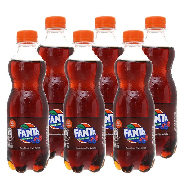  Nước ngọt Fanta hương sá xị lốc 6 chai x 390ml 