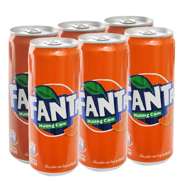  Nước ngọt Fanta vị cam lốc 6 lon x 330ml 