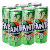  Nước ngọt Fanta vị soda kem lốc 6 lon x 330ml 