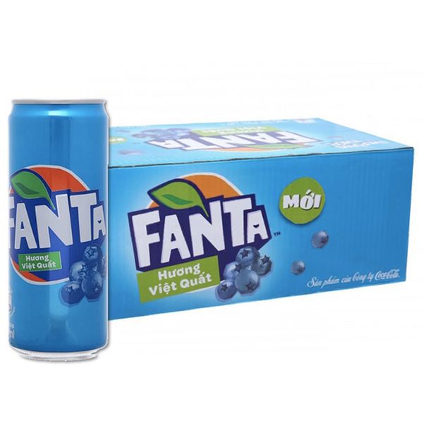  Nước ngọt Fanta vị việt quất thùng 24 lon x 330ml 