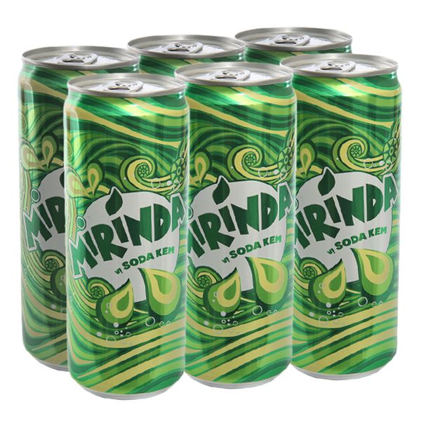  Nước ngọt Mirinda vị soda kem lốc 6 lon x 330ml 