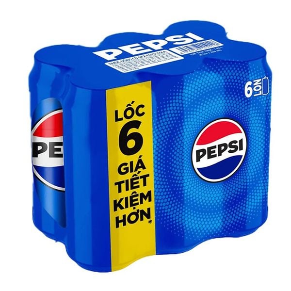  Nước giải khát có gas Pepsi lốc 6 lon x 330ml 