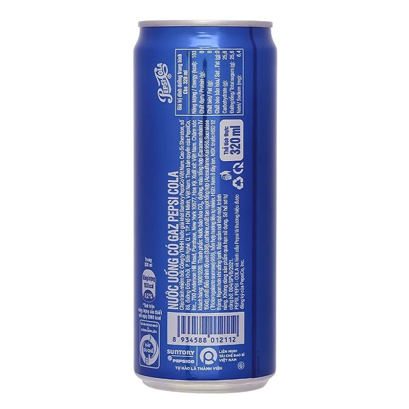  Nước giải khát có gas Pepsi thùng 24 lon x 330ml 