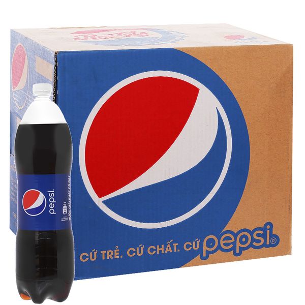  Nước giải khát có gas Pepsi thùng 12 chai x 1,5 lít 