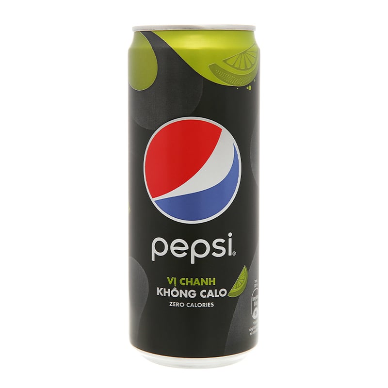 Pepsi không calo vị chanh lon 330ml