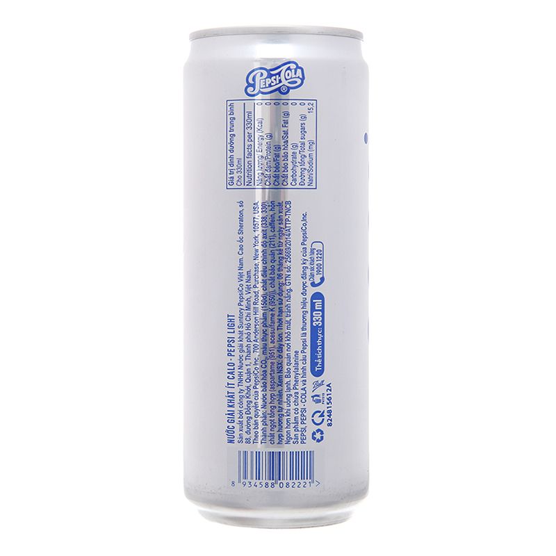 Nước ngọt Pepsi Light lốc 6  lon x 330ml 