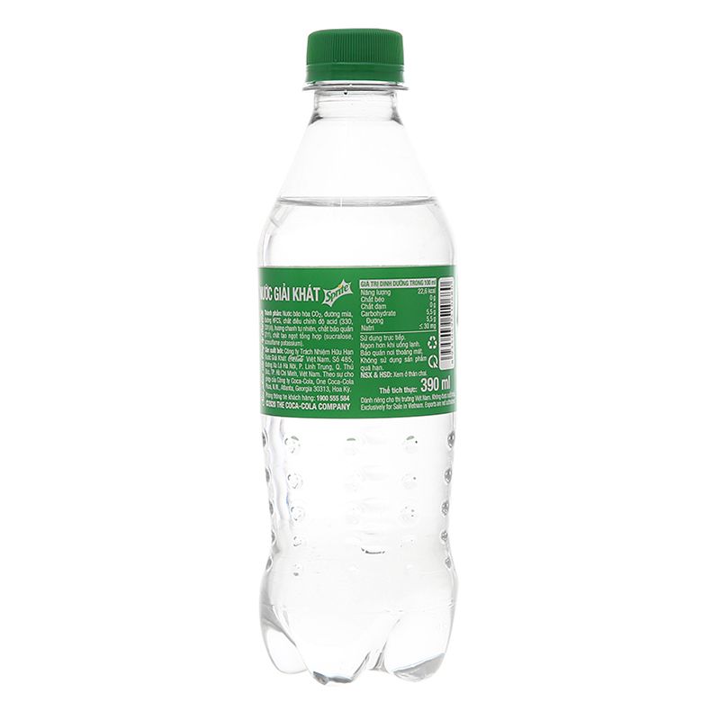  Nước ngọt Sprite hương chanh chai 390ml 