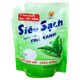  Nước rửa chén Lix hương trà xanh túi 3,5 kg 