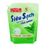  Nước rửa chén Lix hương trà xanh túi 1,5 kg 