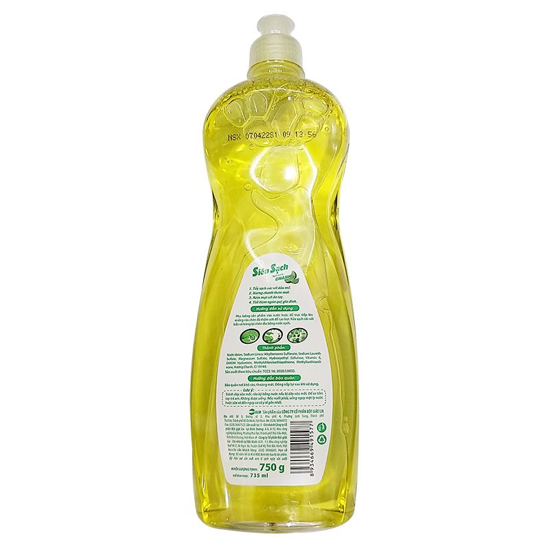  Nước rửa chén Lix siêu sạch hương chanh chai 750 g 