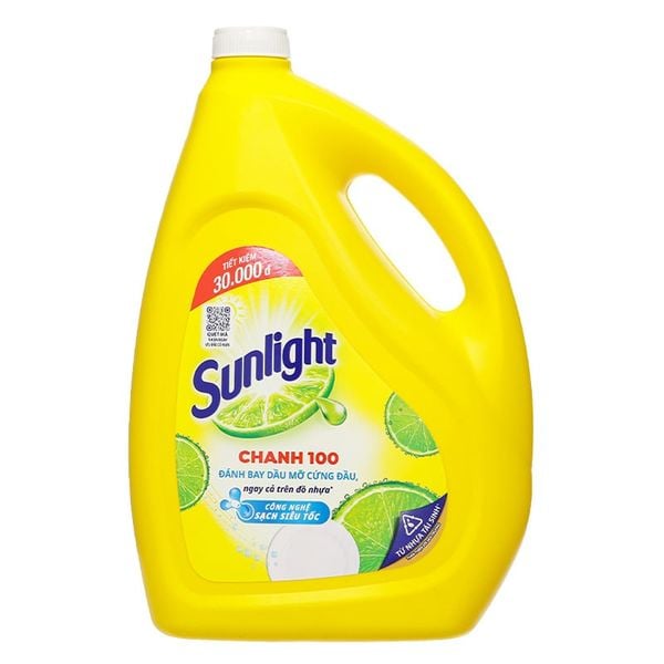  Nước rửa chén Sunlight chanh 100 can 3,6 kg 
