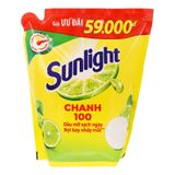  Nước rửa chén Sunlight hương chanh 100 túi 1,4 kg 