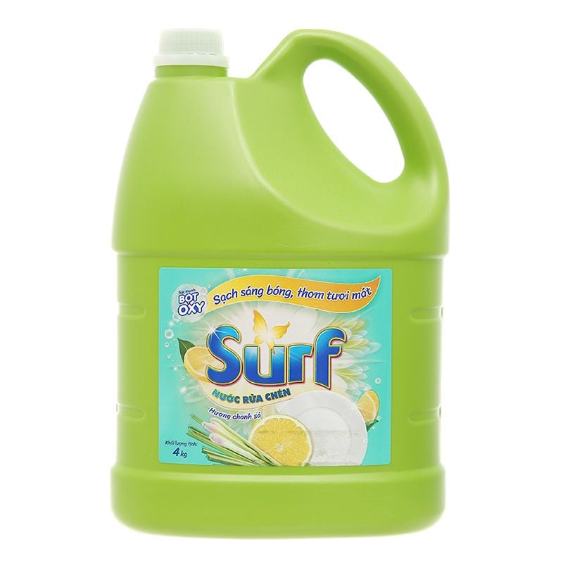 Nước rửa chén Surf hương sả chanh can 4 kg 