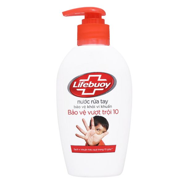  Nước rửa tay Lifebuoy bảo vệ vượt trội 10 chai 180 g 