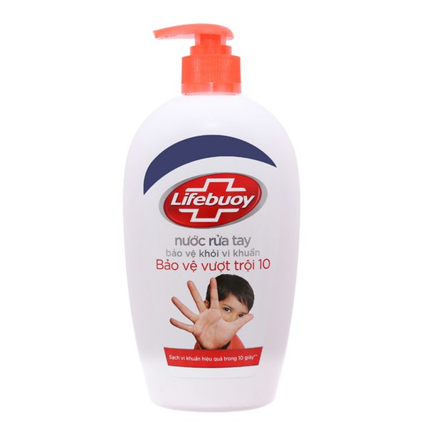  Nước rửa tay Lifebuoy bảo vệ vượt trội 10 chai 500 g 