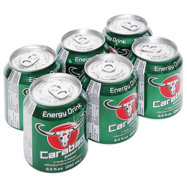  Nước tăng lực Carabao lốc 6 lon x 250ml 